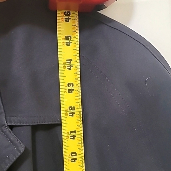 LONDON FOG VINTAGE GRAY TRENCH COAT DOUBLE BREASTED SIZE 10 PET - Picture 15 of 16